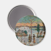 Sneeuw in april door Maurice Prendergast,  kunst Magneet (Voorkant / Achterkant)