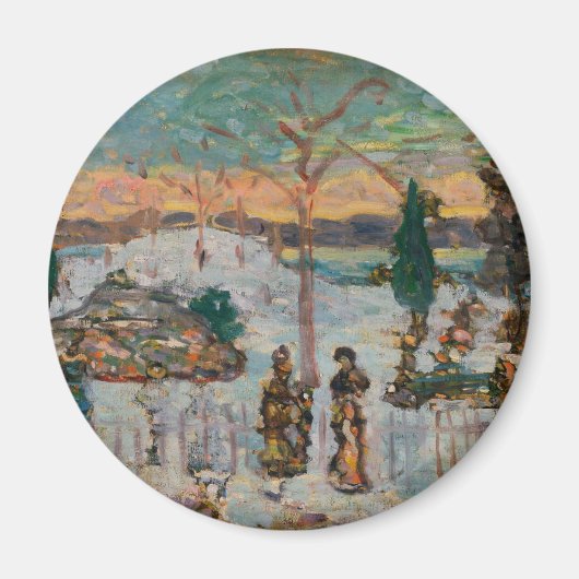 Sneeuw in april door Maurice Prendergast,  kunst Magneet (Voorkant)