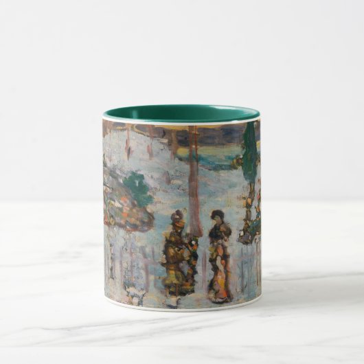 Sneeuw in april door Maurice Prendergast,  kunst Mok (Midden)