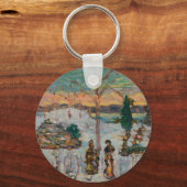 Sneeuw in april door Maurice Prendergast, kunst Sleutelhanger (Voorkant)