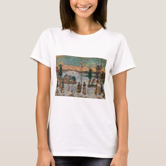 Sneeuw in april door Maurice Prendergast,  kunst T-shirt (Voorkant)