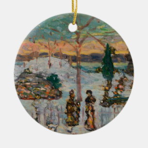 Sneeuw in april van Maurice Prendergast, Vintage A Keramisch Ornament
