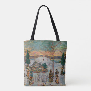 Sneeuw in april van Maurice Prendergast, Vintage A Tote Bag