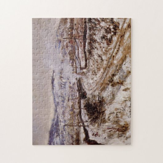 Sneeuw in Argenteuil Monet Fine Art Legpuzzel (Verticaal)