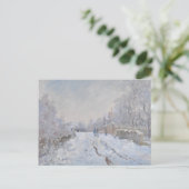 Sneeuw in Argenteuil (van Claude Monet) Briefkaart (Staand voorkant)