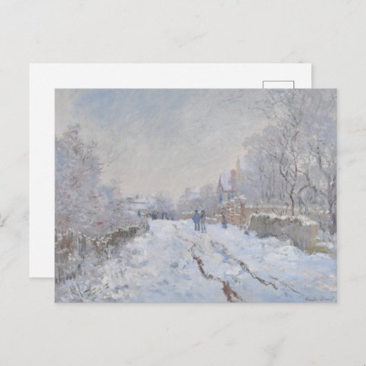 Sneeuw in Argenteuil (van Claude Monet) Briefkaart (Voorkant / Achterkant)