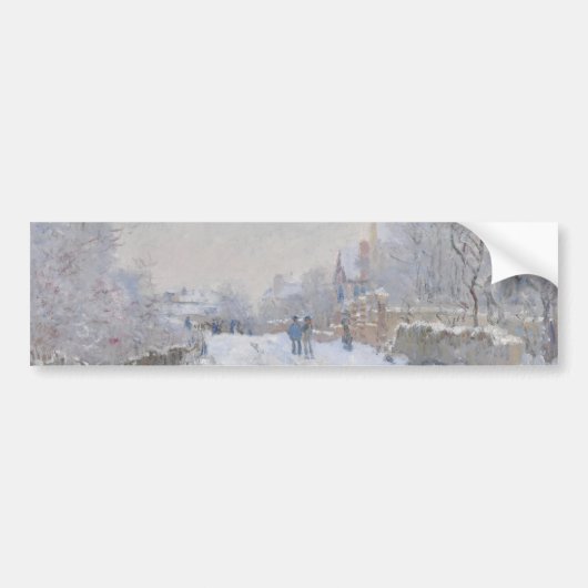 Sneeuw in Argenteuil (van Claude Monet) Bumpersticker (Voorkant)