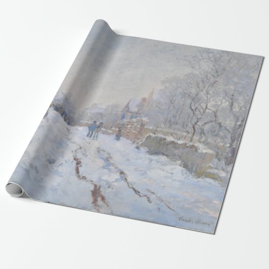Sneeuw in Argenteuil (van Claude Monet) Cadeaupapier (Uitgerold)