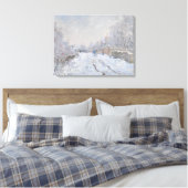 Sneeuw in Argenteuil (van Claude Monet) Canvas Afdruk (Insitu (Slaapkamer))