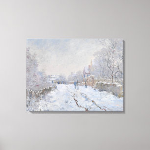 Sneeuw in Argenteuil (van Claude Monet) Canvas Afdruk