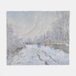 Sneeuw in Argenteuil (van Claude Monet) Fleece Deken