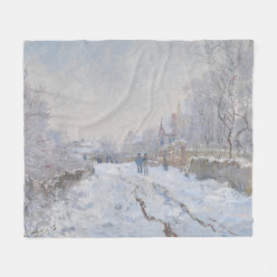 Sneeuw in Argenteuil (van Claude Monet) Fleece Deken