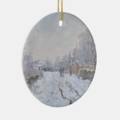 Sneeuw in Argenteuil (van Claude Monet) Keramisch Ornament (Rechts)