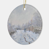Sneeuw in Argenteuil (van Claude Monet) Keramisch Ornament (Links)
