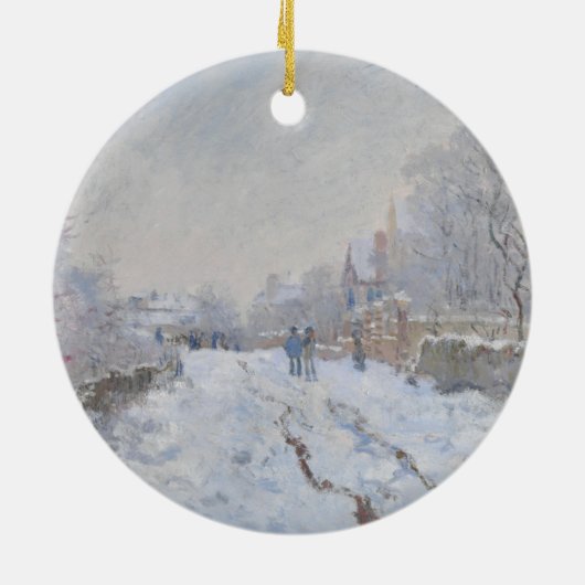 Sneeuw in Argenteuil (van Claude Monet) Keramisch Ornament (Achterkant)