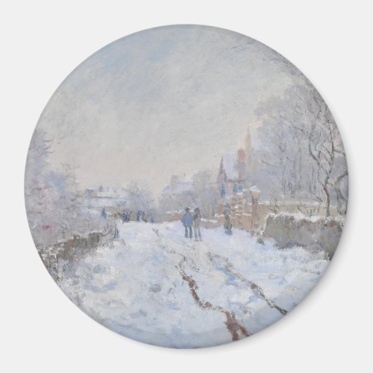 Sneeuw in Argenteuil (van Claude Monet) Magneet (Voorkant)