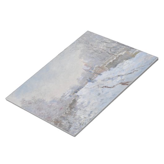 Sneeuw in Argenteuil (van Claude Monet) Notitieblok (Schuin)