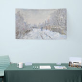 Sneeuw in Argenteuil (van Claude Monet) Spandoek (Beurs)