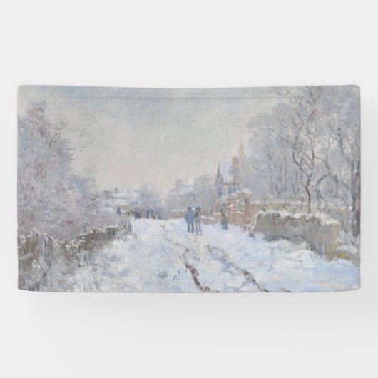 Sneeuw in Argenteuil (van Claude Monet) Spandoek (Horizontaal)
