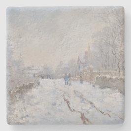 Sneeuw in Argenteuil (van Claude Monet) Stenen Onderzetter