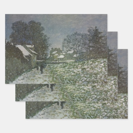 Sneeuw in Argentinië door Claude Monet Inpakpapier Vel (Set)
