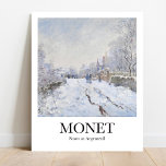 Sneeuw in Argentinië door Claude Monet Poster<br><div class="desc">Breng een stukje kunstgeschiedenis mee naar huis met dit prachtige poster Sneeuw bij Argenteuil van de Franse impressionistische schilder Claude Monet. Deze olieverf op doek, geschilderd in 1875, toont Monets woongemeente Argenteuil terwijl deze onder een deken van sneeuw lag in de winter van 1874-1875. Het is het grootste van niet...</div>