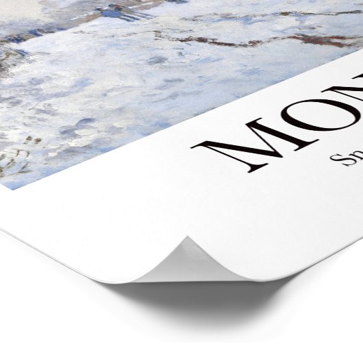 Sneeuw in Argentinië door Claude Monet Poster (Hoek)