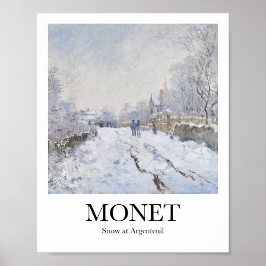 Sneeuw in Argentinië door Claude Monet Poster (Voorkant)