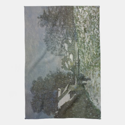 Sneeuw in Argentinië door Claude Monet Theedoek (Verticaal)