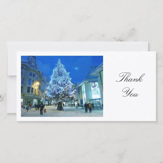 Sneeuw in Cardiff - Dank je Bedankkaart (Voorkant)