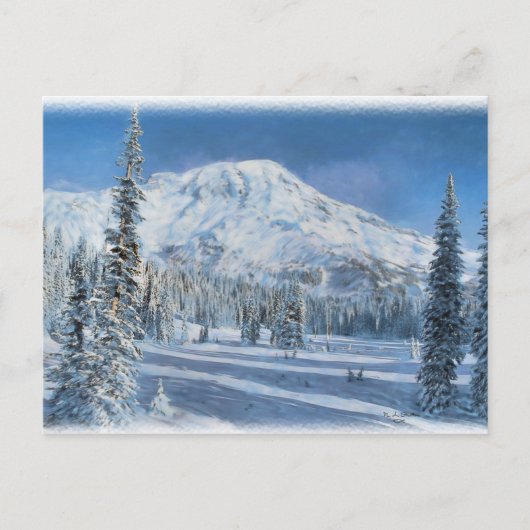 Sneeuw in de bergen...Briefkaart. Briefkaart (Voorkant)