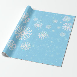Sneeuw in de blauwe hemel cadeaupapier