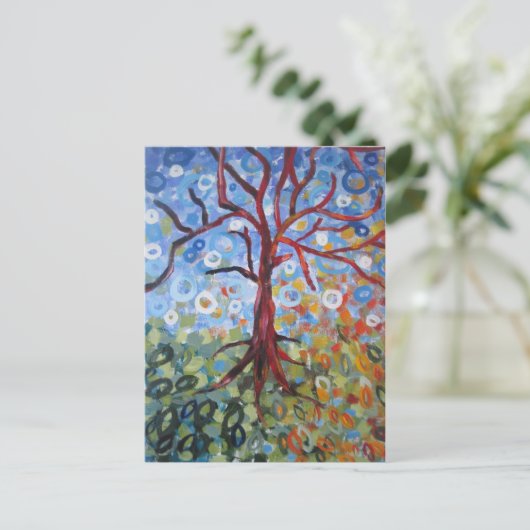 Sneeuw in de Herfst Briefkaart (Staand voorkant)