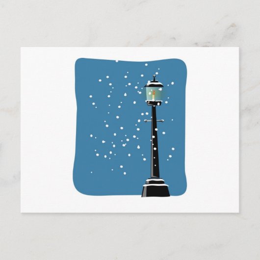 Sneeuw in de Lamplight Briefkaart (Voorkant)