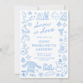 Sneeuw in de liefde Hand getrokken Winter Bachelor Kaart (Voorkant)