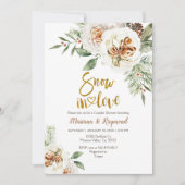 Sneeuw in de liefde voor Creamy White Floral Coupl Kaart (Voorkant)