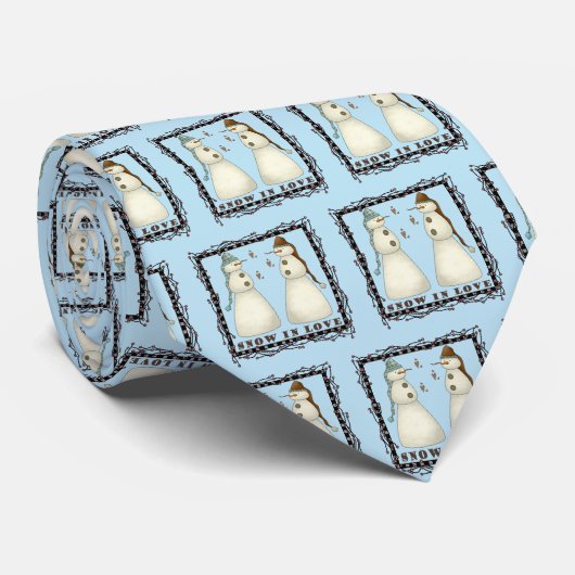 Sneeuw in de liefde voor kerstmis Stropdas (Opgerold)