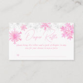 Sneeuw in de liefde winter baby shower luier verlo informatiekaartje (Voorkant)