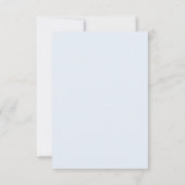 Sneeuw in de liefde Winter Blue Bow Vrijgezellenfe Bedankkaart (Achterkant)