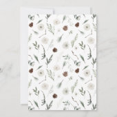 Sneeuw in de liefde Winter Evergreen Vrijgezellenf Kaart (Achterkant)