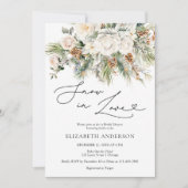 Sneeuw in de liefde Winter Evergreen Vrijgezellenf Kaart (Voorkant)