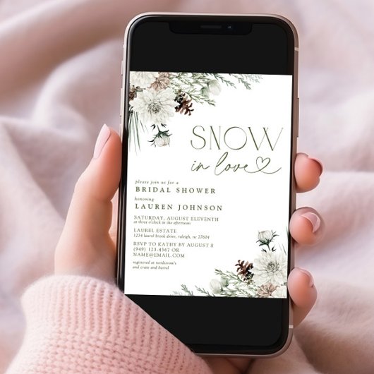 Sneeuw in de liefde Winter Evergreen Vrijgezellenf Kaart