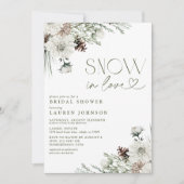 Sneeuw in de liefde Winter Evergreen Vrijgezellenf Kaart (Voorkant)