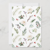 Sneeuw in de liefde Winter Flowers Evergreen Kaart (Achterkant)