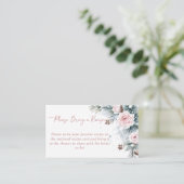 Sneeuw in de liefde winter vrijgezellenfeest besne informatiekaartje (Staand voorkant)