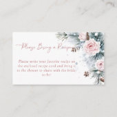 Sneeuw in de liefde winter vrijgezellenfeest besne informatiekaartje (Voorkant)