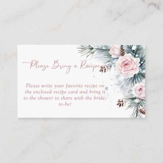 Sneeuw in de liefde winter vrijgezellenfeest besne informatiekaartje (Voorkant)