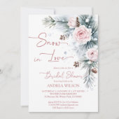 Sneeuw in de liefde winter vrijgezellenfeest besne kaart (Voorkant)