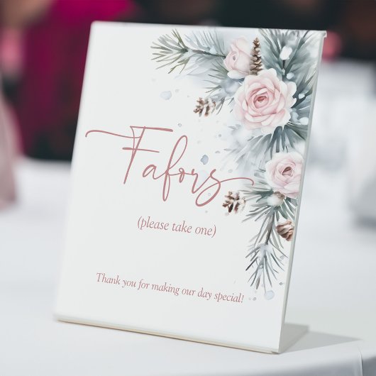 Sneeuw in de liefde winterse vrijgezellenfeest gun reclamebord met voetstuk