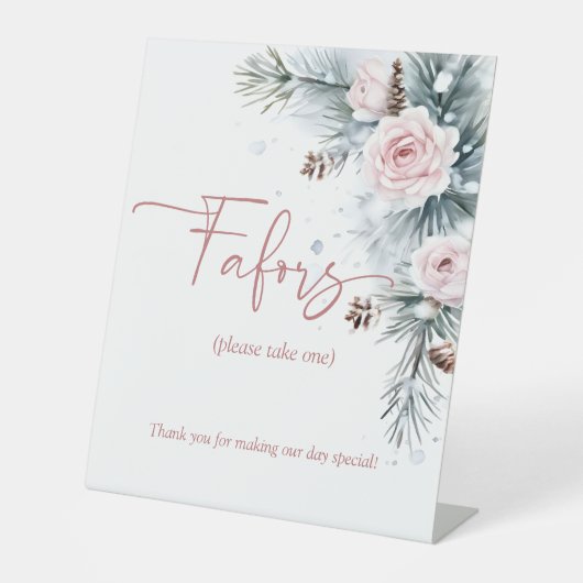 Sneeuw in de liefde winterse vrijgezellenfeest gun reclamebord met voetstuk (Voorkant)